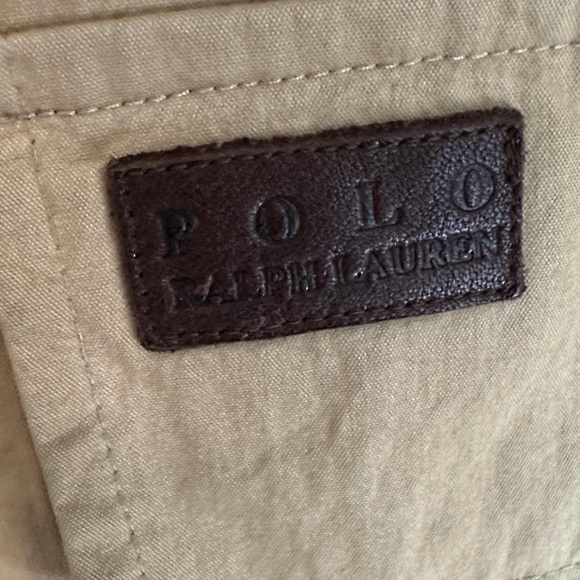Polo by Ralph Lauren Tan Field Jacket with Brown Collar - Picture 3 of 6